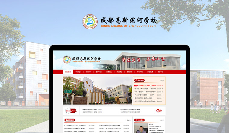 学校网站建设-成都高新滨河学校网站